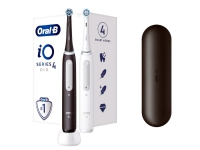 Oral-B iO 4 Black & White elektrisk tannbørste, dobbel ramme, sort/hvit Helse - Tannhelse - Elektrisk tannbørste