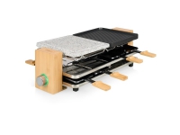 Princess Pure 8 Raclette non-stick belegg, 8 panner svart, stein, bambus (01.162955.01.001)
