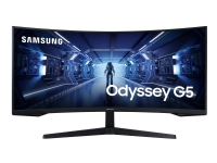 Produktfoto för Samsung Odyssey G5 C34G55TWWP - G55T Series - LED-skärm - spel - böjd - 34 - 3440 x 1440 UWQHD @ 165 Hz - VA - 250 cd/m² - 2500:1 - HDR10 - 1 ms - HDMI, DisplayPort - svart