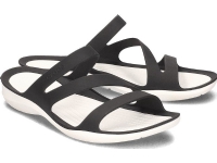 Dametøfler Crocs Swiftwater Sandal W svart og hvit 203998 066 (36-37)