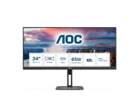 AOC V5 U34V5C/BK dataskjerm 86,4 cm (34) 3440 x 1440 piksler UltraWide Quad HD LCD Svart PC tilbehør - Skjermer og Tilbehør - Skjermer