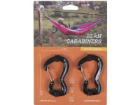 Hammock Carabiner Pair 10kn OneSize, Black