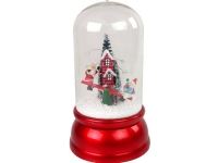 Bilde av Lean Toys Christmas Dome Decoration Snow Santa Claus Raudona