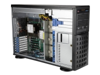 Supermicro Mainstream SuperServer 740P-TR - Server - tower - 4U - toveis - ingen CPU - RAM 0 GB - SATA - hot-swap 3.5 brønn(er) - uten HDD - AST2600 - GigE - uten OS - monitor: ingen - svart PC & Nettbrett - Servere - Tårnservere