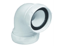 PURUS Hvid 90 grader afløbsvinkel 1 1/2 - 40 mm med omløber Rørlegger artikler - Baderommet - Tilbehør for håndvask