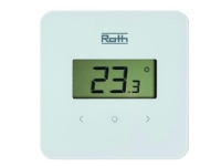 Bilde av Roth Softline Standard Hvid Rumtermostat Trådløs. Med Stort Display. Temperaturen Indstilles Nemt Med De To Touchknapper
