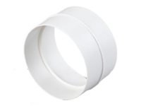 Duka samlemuffe Ø100 mm - PS, Hvid, Til runde hvide ventilationsrør Ventilasjon & Klima - Baderomsventilator