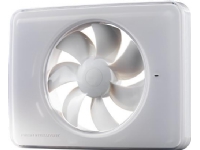 FRESH Ventilator Intellivent® 2.0, hvid med flere funktioner for tids,- hastigheds- og fugtstyring. Max. 134 m³/h, ø105-130 mm, IP44. Ventilasjon & Klima - Baderomsventilator