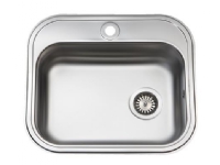 Intra Juvel rustfri stål køkkenvask 550x480 mm (480x340) med armaturhul og manuel strainer Rørlegger artikler - Kjøkken - Kjøkkenvasker