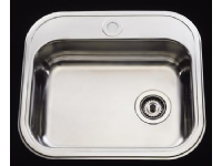 INTRA JUVEL Juvel BK480B-R02 børstet rustfri køkkenvask 48x34 cm til nedfældning - bagkant for plads til armatur samt basketstrainer Rørlegger artikler - Kjøkken - Kjøkkenvasker