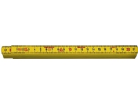 HULTAFORS Tommestok 2m 12led gul, fremstillet i glasfiberforstærket polyamid,15mm bred, med mm på begge sider Verktøy & Verksted - Til verkstedet - Måleutstyr