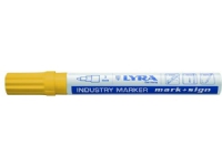Lyra industrimarker 3mm gul - m/hurtigttørrende maling og indvendig kugle Rørlegger artikler - Rør og beslag - Trykkrør og beslag