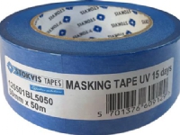Stokvis UV tape 50mmx50m - Afdækningstape UV bestandig 14 dage, blå Verktøy & Verksted - Skruefester - Diverse fester