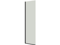Dansani D71-03 fast væg 197,5 x 67-69 cm sort/klart glas Rørlegger artikler - Baderommet - Dusjdører & vegger