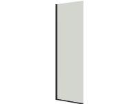 Dansani D81-03 fast væg 197,5 x 77-79 cm sort/klart glas Rørlegger artikler - Baderommet - Dusjdører & vegger