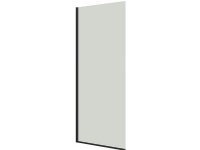 Dansani D101-03 fast væg 197,5 x 97-99 cm sort/klart glas Rørlegger artikler - Baderommet - Dusjdører & vegger