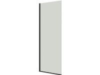 Dansani D91-03 fast væg 197,5 x 87-89 cm sort/klart glas Rørlegger artikler - Baderommet - Dusjdører & vegger