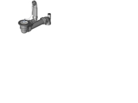 Intra Juvel A8 komplet prop ventil til enkeltvask med Spacesaver afløb med overløb Rørlegger artikler - Baderommet - Tilbehør for håndvask