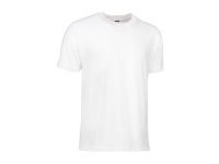 ID IDENTITY T-shirt T-TIME® med rund hals, fire-lags halsrib og nakke- og skulderbånd. Hvid Størrelse L Klær og beskyttelse - Diverse klær