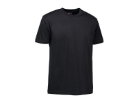 ID IDENTITY T-shirt T-TIME® med rund hals, fire-lags halsrib og nakke- og skulderbånd. Sort Størrelse M Klær og beskyttelse - Diverse klær