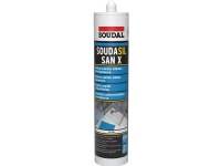 Soudal sanitetssilikone 300ml - Soudasil SANX hvid 9016, UV-best. mugresistent, 25% elastisk Maling og tilbehør - Spesialprodukter - Tetningsmiddel