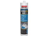 Soudal sanitetssilikone 300ml - Soudasil SANX transp. mugresistent,UV-bestandig 25% elastisk Maling og tilbehør - Spesialprodukter - Tetningsmiddel