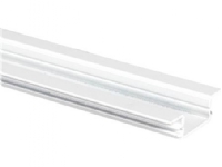 Aluminiumsprofil Art Thin 2 m, hvidlakeret lavt (8 mm) U-profil til belysning inde og ude. Tilbehør låg Art. Belysning - Innendørsbelysning - Innbyggings-spot