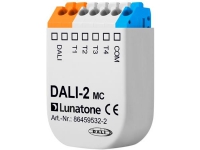 DALI-2 input modul har integreret applikationskontroller som gør den kan konfigureres til alle former for styring af DALI enheder Belysning - Innendørsbelysning - Innbyggings-spot