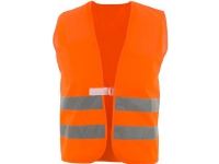 Bilde av Flourecerende Orange Vest Onesize I 100 % Polyester Med 2 Refleksstriber á 5 Cm