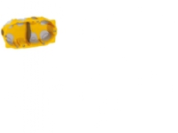 Forfradåse 4M 40 mm, gul, lufttæt, inkl. aflastning, Europadåse