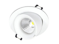 Downlight Velia Large Tilt LED 10,9W 3000K, 230V rund, hvid Belysning - Innendørsbelysning - Innbyggings-spot