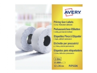 Prisetiket Avery PLP1226 hvid 26x12 mm permanent klæbende - (15.000 etiketter) Papir & Emballasje - Markering - Etiketter og Teip