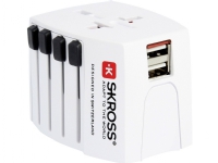 Skross MUV USB, Universell, Universell, 100 - 250 V, 5 V, Hvit, 2,4 A PC tilbehør - Ladere og batterier - Strømforsyningsadapter