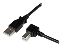 Bilde av Startech.com 3m Usb 2.0 A To Right Angle B Cable Cord - 3 M Usb Printer Cable - Right Angle Usb B Cable - 1x Usb A (m), 1x Usb B (m) (usbab3mr) - Usb-kabel - Usb-type B (hann) Til Usb (hann) - Usb 2.0 - 3 M - 90°-kontakt - Svart