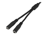 Bilde av Startech.com 3.5mm Audio Extension Cable - Slim Audio Splitter Y Cable And Headphone Extender - Male To 2x Female Aux Cable (muy1mffs) - Lydsplitter - Mini-phone Stereo 3.5 Mm Hann Til Mini-phone Stereo 3.5 Mm Hunn - 20 Cm - Svart - For P/n: Mu15mms, Mu6m