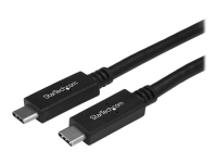 Bilde av Startech.com 3ft / 1m Usb C To Usb C Cable - Usb 3.1 (10gbps) - 4k - Usb-if - Charge And Sync - Usb Type C To Type C Cable - Usb Type C Cable (usb31cc1m) - Usb-kabel - 24 Pin Usb-c (hann) Til 24 Pin Usb-c (hann) - Usb 3.1 - 1 M - Svart - For P/n: Hb31c2a2