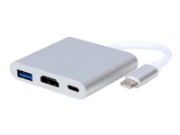 Gembird A-CM-HDMIF-02-SV - Dokkingstasjon - USB-C 3.1 / Thunderbolt 3 - HDMI PC & Nettbrett - Bærbar tilbehør - Portreplikator og dokking