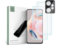 Tech-Protect Herdet glass + kameralinser Tech-Protect Supreme Set Xiaomi Redmi Note 12 LTE Clear [2+1 PAKKE] Tele & GPS - Mobilt tilbehør - Skjermbeskyttelse