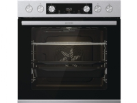 Gorenje BCS6737E06X, Stor, Elektrisk ovn, 77 l, AquaClean, Innebygget, Sort, Rustfritt stål