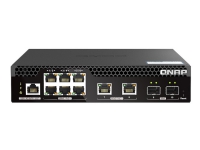 QNAP - Switch - halv bredde - Administrator - 10 x 2,5GBase-T + 2 x 10 Gigabit SFP+ + 6 x 2,5GBase-T + 2 x 10 Gigabit Ethernet - PoE++ (310 W) PC tilbehør - Nettverk - Switcher