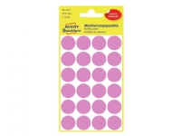 Avery 3117 Ø 18 mm, Lille format, uden belægning, 96 Etiketter, pink pink 165x85x1mm (96stk) Papir & Emballasje - Etiketter - Manuel farget