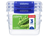 Sistema - Square Klip it Plus 3pack 1,15ml N - A