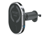 Celly Ghost Super - Magnetbilholder for mobiltelefon - MagSafe, with wireless charging - svart Tele & GPS - Mobilt tilbehør - Diverse tilbehør