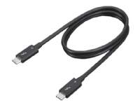 Lenovo - Thunderbolt-kabel - 24 pin USB-C (hann) til 24 pin USB-C (hann) - Thunderbolt 4 - 70 cm - 8K 60Hz støtte, 4K 60Hz støtte - svart PC tilbehør - Kabler og adaptere - Datakabler