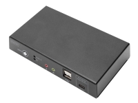 DIGITUS DS-12901 - KVM / lyd / USB-svitsj - 4k30hz, usb-c/usb/hdmi in, hdmi out, network - stasjonær PC tilbehør - KVM og brytere - Switcher