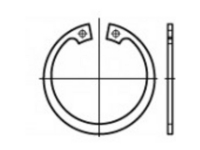 TOOLCRAFT 107805 Sikringsringe Indvendig diameter: 9.4 mm Udvendig diameter: 19.5 mm DIN 472 Fjederstål 200 stk Verktøy & Verksted - Skiver & Ringer - Låsering