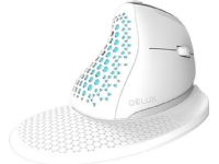 Delux M618XSD BT+2.4G RGB trådløs vertikal mus (hvit)