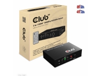 Bilde av Club3d 3 To 1 Hdmi 8k60hz Switch, 7680 X 4320 Piksler, 8k Ultra Hd, Sort