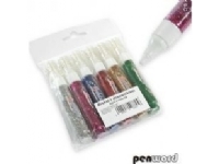 Polsirhurt Glitter med dispenser, løs, 6 farger Hobby - Kunsthåndverk - Stoff og garn