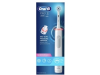 Oral-B Pro Sensitive Clean Pro 3, Voksen, Roterende vibrerende Tannbørste, Daglig stell, Sensitiv / Myk, Whitening, Hvit, 4 x 30 sec, Sensitive White Helse - Tannhelse - Elektrisk tannbørste